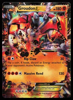Groudon EX 85/160 Holo Primal Clash Pokemon Card - Image 1