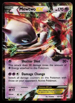 Mewtwo EX 62/162 Holo XY BREAKthrough Pokemon Card - Image 1