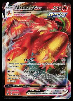 Blaziken VMAX 021/198 Holo Chilling Reign Pokemon Card - Image 1