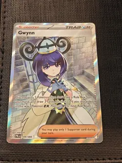 Gwynn Pokemon Pitch Black Full Art Trainer Card 109/084 Pre-release In Hand - Image 1