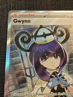 Gwynn Pokemon Pitch Black Full Art Trainer Card 109/084 Pre-release In Hand - Image 2