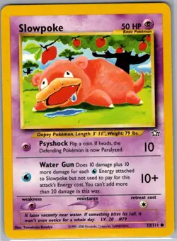 Slowpoke 73/111 Non Holo Neo Genesis - Pokemon Card - NM - Image 1
