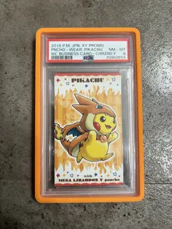 PSA 8 Pikachu Charizard Y Poncho Pokemon Japanese Business Card Promo - Image 1