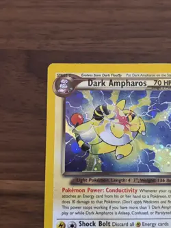 Pokemon Card Neo Destiny Dark Ampharos 1/105 Unlimited Holo Rare - Image 2