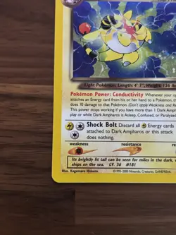 Pokemon Card Neo Destiny Dark Ampharos 1/105 Unlimited Holo Rare - Image 4