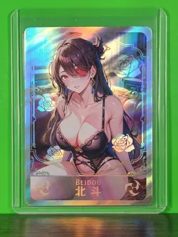 BEIDOU Genshin Impact Waifu Goddess Refractor Card CUSTOM MADE - Image 1