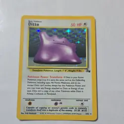 Ditto 3/62 Holo Fossil Set Pokemon Card WOTC LP-NM - Image 1