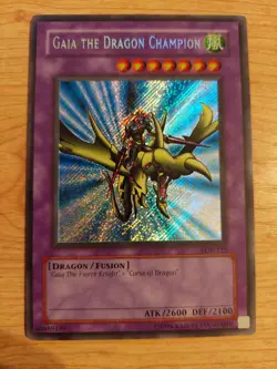 Gaia the Dragon Champion - LOB-125 - Very Lightly Played VLP - Secret Rare - Unl - Image 1
