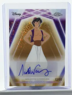 Topps Disney Neon Auto 2026 Aladdin Scott Weinger Signed 09/50 CNA-SW Etch - Image 1