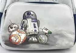 Star Wars Loungefly BB-8 R2-D2 D-O Backpack Blue Gray Mini Disney GUC - Image 2