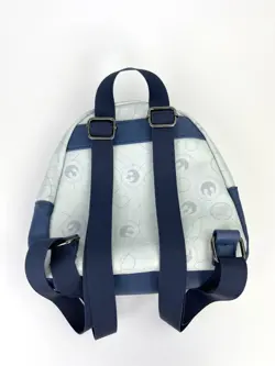 Star Wars Loungefly BB-8 R2-D2 D-O Backpack Blue Gray Mini Disney GUC - Image 4