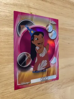 2026 Topps Chrome Disney Lilo Pink Refractor #/250 - Lilo & Stitch - Image 2