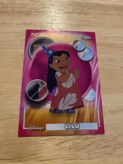 2026 Topps Chrome Disney Lilo Pink Refractor #/250 - Lilo & Stitch - Image 4