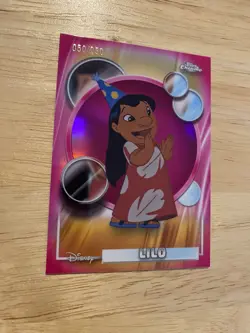 2026 Topps Chrome Disney Lilo Pink Refractor #/250 - Lilo & Stitch - Image 5