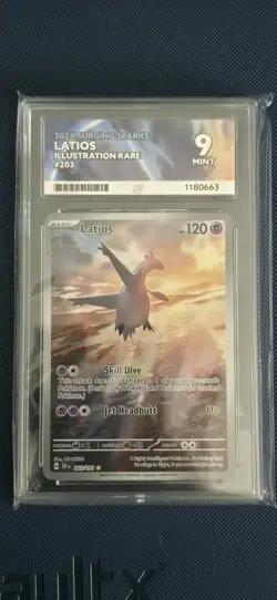 Pokemon Latios TCG Card 203/191 Surging Sparks Illustration Rare Ace 9 - Image 1