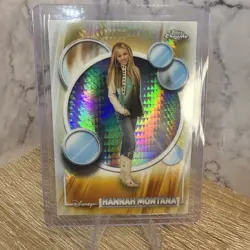 2026 Topps Chrome Disney Hannah Montana Miley Cyrus Prism Refractor #4 - Image 1