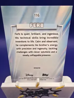 2026 Topps Chrome Disney Ferb REFRACTOR - Image 3