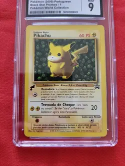 Pokemon: Pikachu World Coll. Portuguese Black Star Promo #1 - CGC 9 Mint - D42 - Image 3