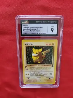 Pokemon: Pikachu World Coll. Portuguese Black Star Promo #1 - CGC 9 Mint - D42 - Image 5