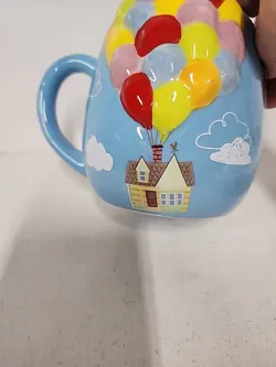 New Disney Pixar UP Movie Carl Balloon House Sky Ceramic Embossed Mug - Image 2