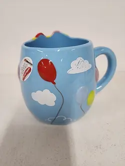 New Disney Pixar UP Movie Carl Balloon House Sky Ceramic Embossed Mug - Image 4