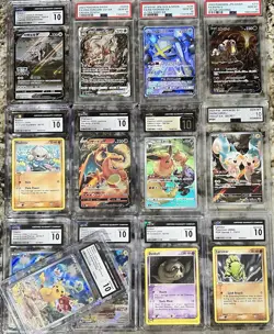 Pokemon TCG Slab Lot CGC, PSA, AGS 10 - Image 1