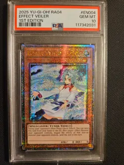 1st edition yugioh cards psa 10, quarter century secret rare, rao4 - Image 1
