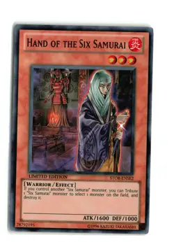 HAND OF THE SIX SAMURAI STOR-ENSE2 LIMITED EDITION SUPER RARE YUGIOH TCG LP - Image 1
