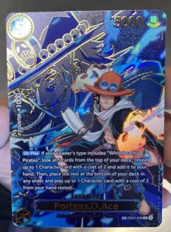 One Piece Portgas D Ace OP13 EB02-028 NM Carrying On His Will SP - Image 1