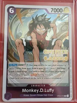 Monkey D. Luffy Op03-070 Judge Stamp Promo One Piece Foil - Image 1