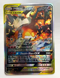 The Pokemon Company Reshiram & Charizard GX SM201 TAG TEAM Promo Holo Eng 270HP - Image 1
