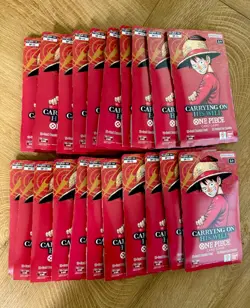 One Piece OP-13 Carrying On His Will Sleeved Booster Pack Lot 21 packs sealed - Image 1