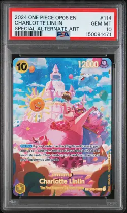 2024 ONE PIECE OP06-WINGS OF THE CAPTAIN #114 CHARLOTTE LINLIN PSA 10 - Image 1