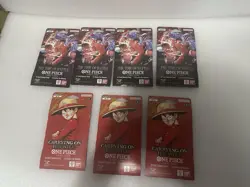 One Piece OP13 Carrying On His (3 Packs) and One Piece Op 15 Booster Pack (4 ) - Image 1