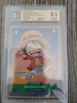 One Piece Monkey.D.Luffy Convention Promos Foil P-037 GEN CON BGS 9.5 - Image 1