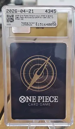 Bandai Roronoa Zoro OP15-094 Adventure on KAMI's Island UC Foil Dash CGC 10 2026 - Image 2