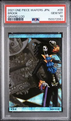 PSA 10 2021 ONE PIECE WAFERS JAPANESE GRAND LOG 09 BROOK - Image 3