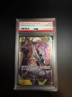 PSA10 Trafalgar Law SEC OP10-119 Royal Blood One Piece Card CCG Japanese - Image 1