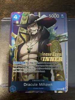 Dracule Mihawk P-081 - Release Event Winner - One Piece Card Game - English - Image 1