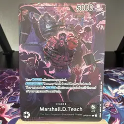 Bandai Marshall.D.Teach OP09-081 foil Alt Art Special Leader 5000 Power EN - Image 1