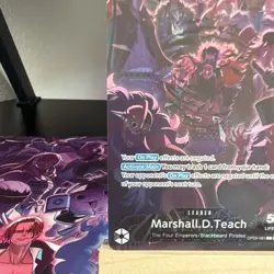 Bandai Marshall.D.Teach OP09-081 foil Alt Art Special Leader 5000 Power EN - Image 5