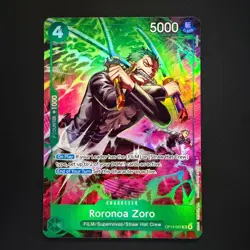 RORONOA ZORO One Piece Adventure on Kami's Island Treasure Rare #OP13-037 TR - Image 1