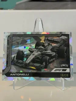 2025 Topps Chrome Sapphire F1 #80 Kimi Antonelli RC Black White /20 - Image 1