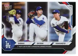 ROKI SASAKI SHOHEI OHTANI YOSHINOBU YAMAMOTO 2026 Topps Now Black /10 #42 - Image 1