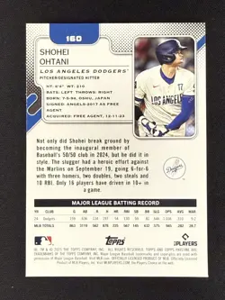 2025 Topps Pristine Shohei Ohtani #160 Los Angeles Dodgers - Image 2