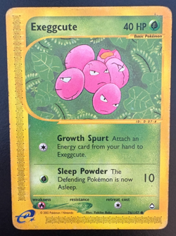 Pokemon TCG Exeggcute Aquapolis 76/147 Regular HP - Image 1