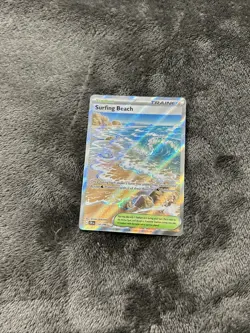 Pokemon TCG Surfing Beach 114/086 Pokemon Chaos Rising ULTRA RARE HOLO - Image 1
