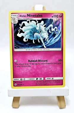 Alolan Ninetales 145/236 - S&M Cosmic Eclipse Holo - NM - Pokemon TCG - Image 1