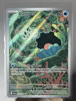 Pokemon Clamperl 195/182 SV: Destined Rivals Illustration Rare NM - Image 1