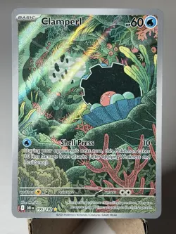 Pokemon Clamperl 195/182 SV: Destined Rivals Illustration Rare NM - Image 2